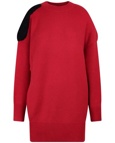 Krizia Ribbed Wool And Cashmere Sweater - Red