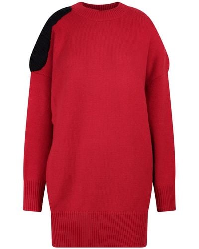 Krizia Ribbed Wool And Cashmere Jumper - Red
