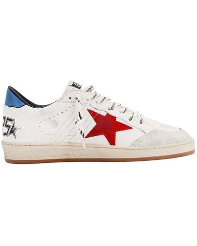 Golden Goose Leather Sneakers With Back Rubber Detail - Pink