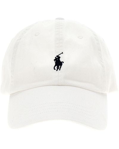 Polo Ralph Lauren Logo Embroidery Cap Cappelli Bianco