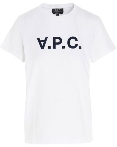 A.P.C. Flocked Logo T-shirt - White