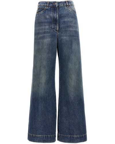 Etro Logo Embroidery Jeans Blue