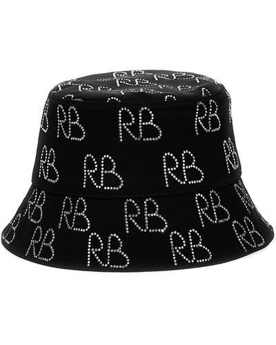 Ruslan Baginskiy Sequin Logo Bucket Hat Cappelli Nero