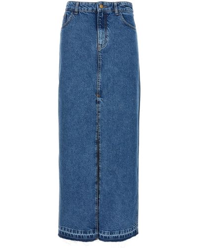 Philosophy Denim Long Skirt Skirts - Blue