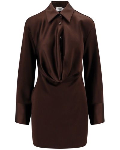 Blumarine Satin Mini Skirt - Brown
