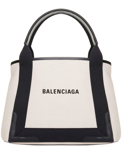 Balenciaga Navy Cabas Tote Bag - Black