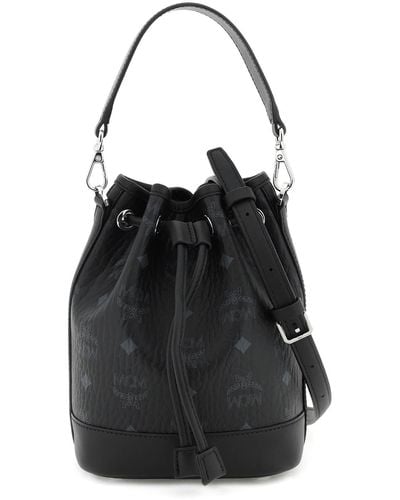 MCM Dessau Mini Bucket Bag - Black