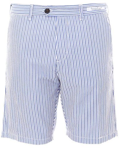 PERFECTION GDM Cotton Bermuda Shorts - Blue