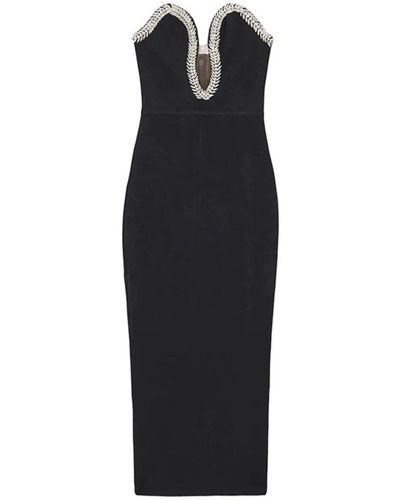 Wanan Touch Sandy Black Dress With Slit