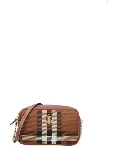 Burberry Crossbody Bag Lola Fabric - Brown