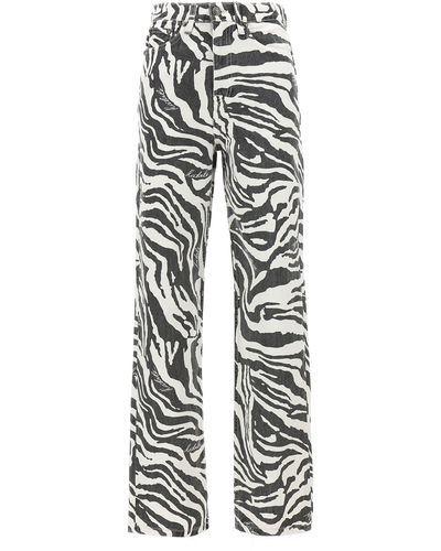 ROTATE BIRGER CHRISTENSEN Zebra Jeans - White