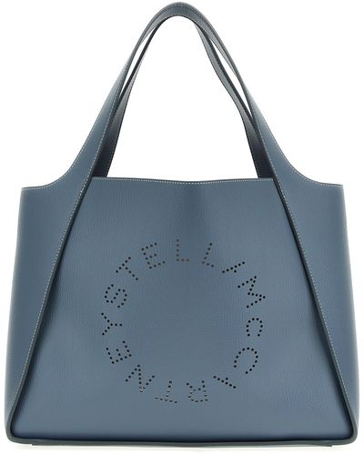 Stella McCartney Logo Shopping Bag Tote Celeste - Blu