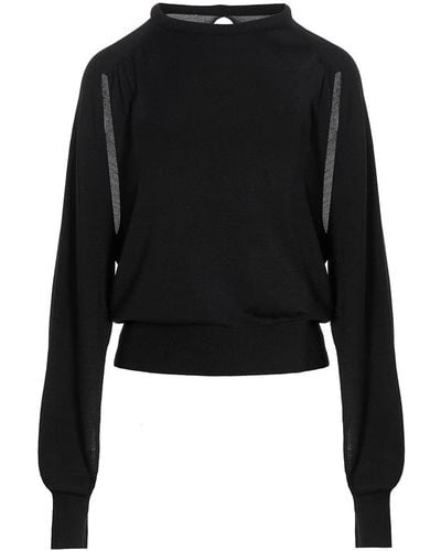 Ramael Cut Out Insert Top Sweater - Black