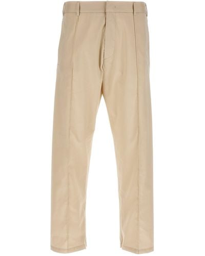 424 With Front Pleats Pants - Natural