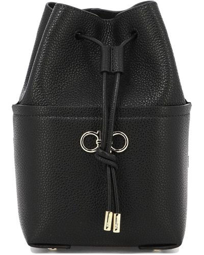 Ferragamo Mini Gancini Crossbody Bags - Black