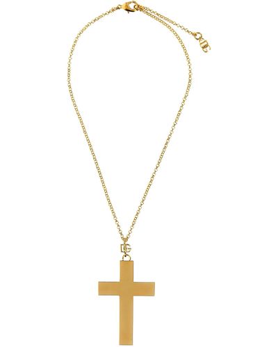 Dolce & Gabbana Pendant Cross Necklace Gioielli Oro - Metallizzato