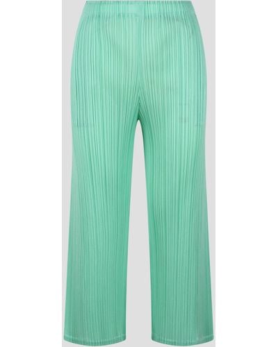 Issey Miyake March Pleated Pants - Green