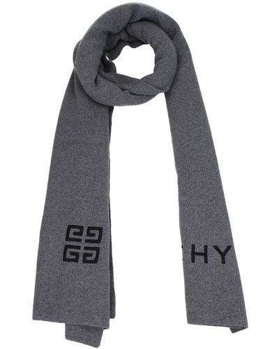 Givenchy Scarves Wool Wolf Grey - White