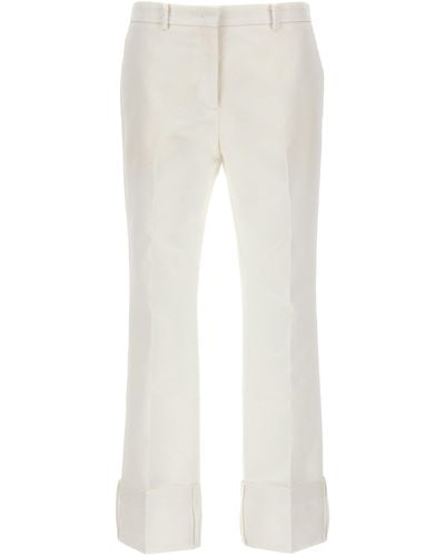 N°21 Turned-Up Hem Trousers - White