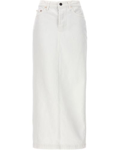 Wardrobe NYC Denim Midi Skirt Skirts - White