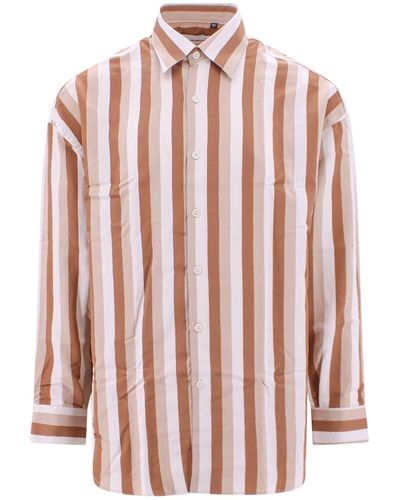 Costumein Viscose Blend Shirt With Striped Pattern - Pink