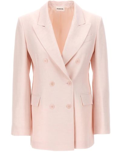 P.A.R.O.S.H. Double-Breasted Blazer Blazer And Suits Rosa