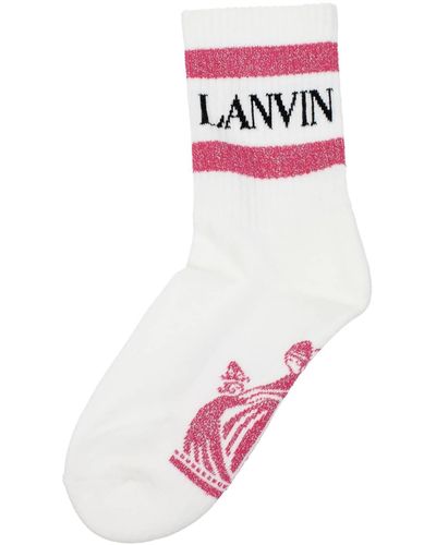 Lanvin Short Socks Cotton Dark Pink