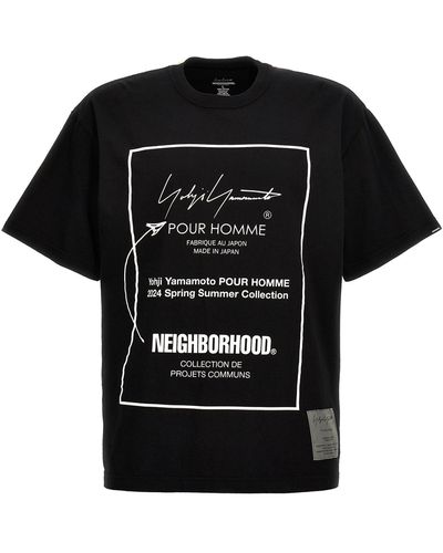 Yohji Yamamoto Neighborhood T Shirt Bianco/Nero
