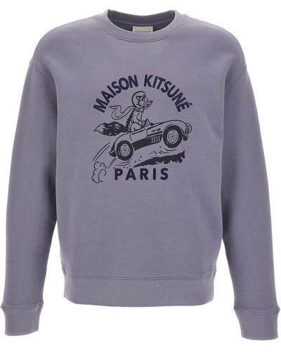 Maison Kitsuné Racing Fox Sweatshirt - Blue