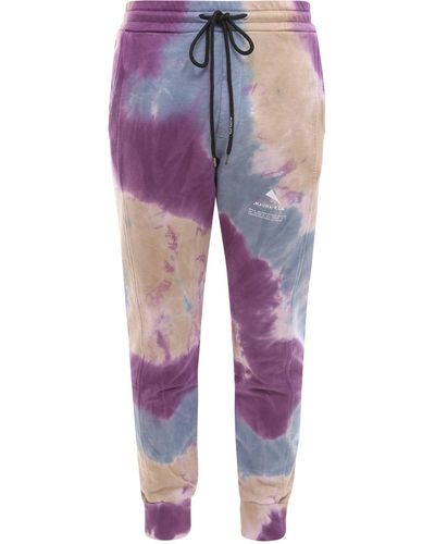 Mauna Kea Cotton Trouser With Tie Dye Motif - Purple