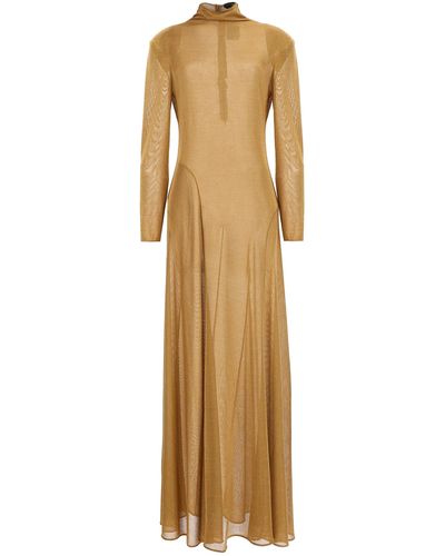 Tom Ford Lurex Knit Long Dress Abiti Oro - Neutro