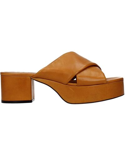 Marni Sandals Leather - Brown