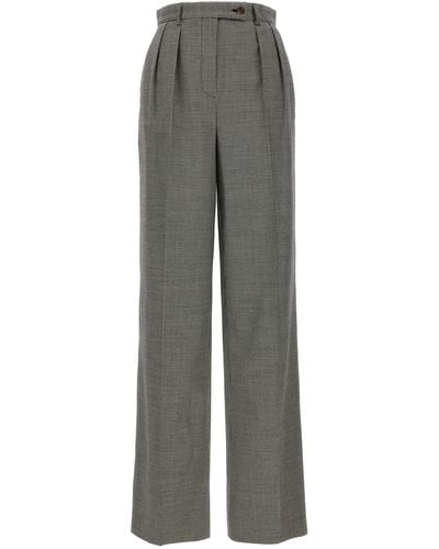 Rochas Houndstooth Pants - Gray