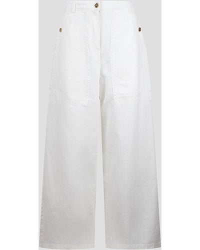 Etro Wide Leg Denim Jeans - White