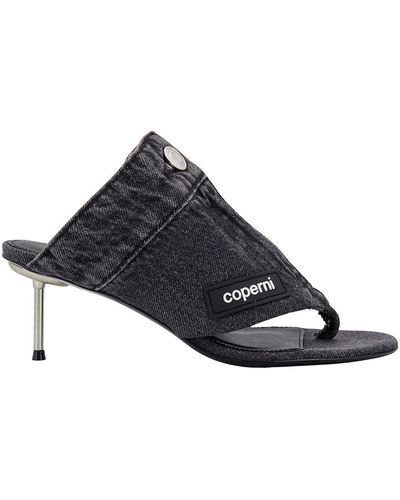 Coperni Denim Sandals With Logo Patch - Multicolour