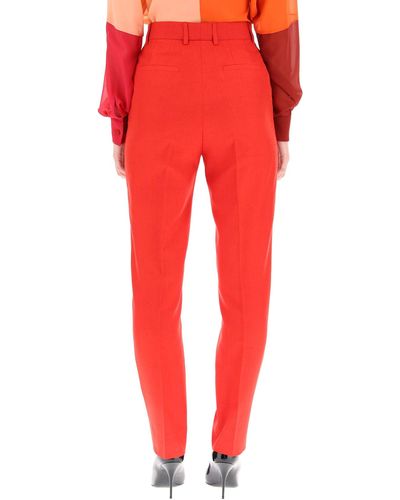 Dolce & Gabbana Pantaloni in tela schappé - Rosso