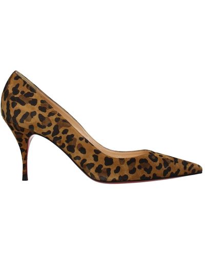 Louboutin Pumps Clare Suede Caramel - Brown