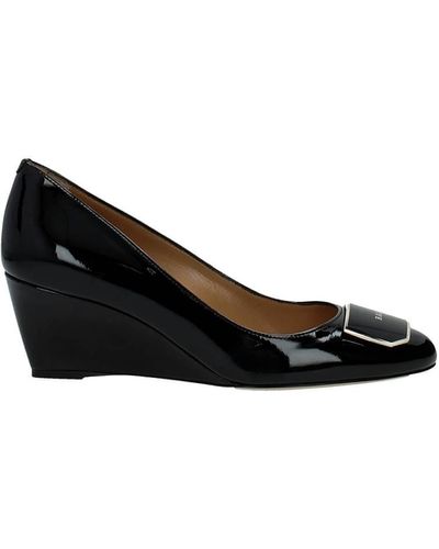 Bally Wedges Patent Leather - Black