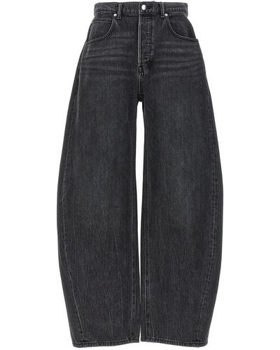 Alexander Wang Oversized Rounded Jeans Grigio - Blu