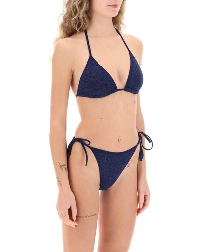 Hunza G Set Bikini Lurex Gina - Blu
