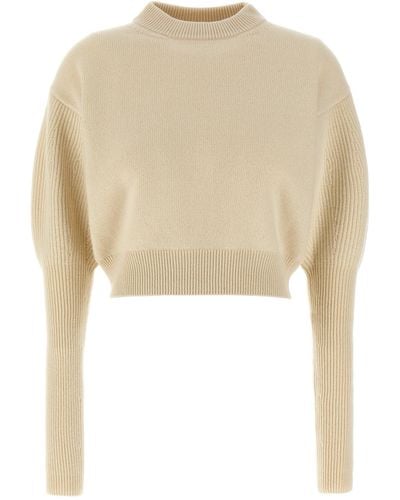 Alexander McQueen Cashmere Wool Sweater Maglioni Bianco - Neutro