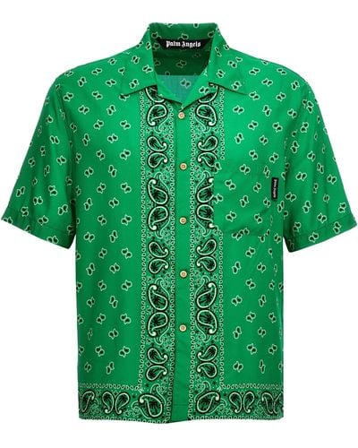 Palm Angels Paisley Bowling Camicie Verde