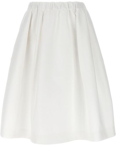Marni Cotton Gabardine Skirt Gonne Bianco