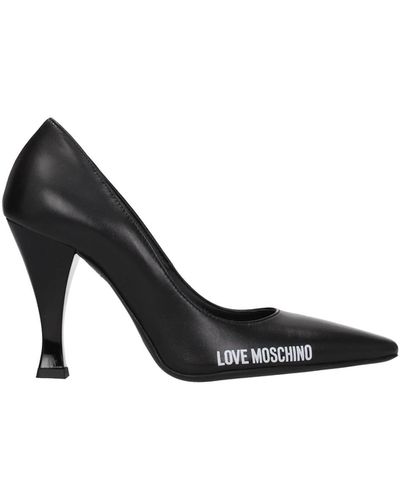 Love Moschino Court Shoes Leather - Black