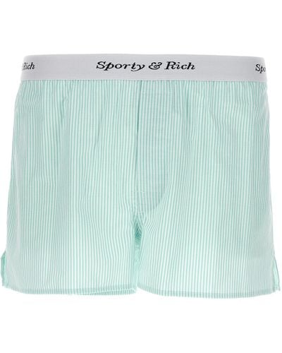 Sporty & Rich Boxer Shorts Bermuda, Short - Blue