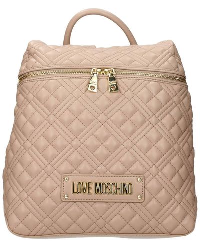 Love Moschino Backpacks And Bumbags Polyurethane Beige Taupe - Natural