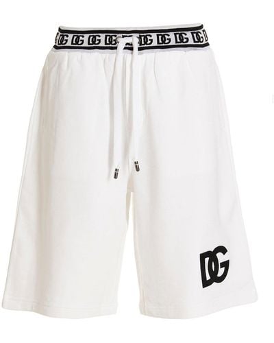 Dolce & Gabbana Black Sicily Bermuda Shorts - White