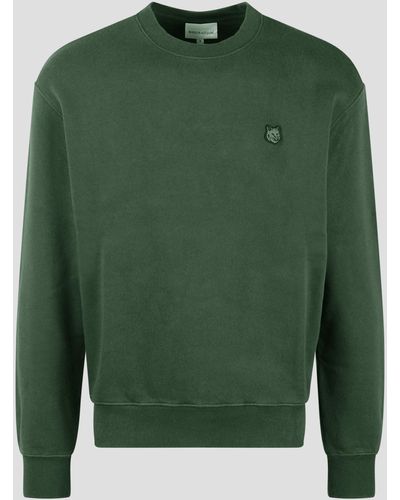 Maison Kitsuné Bold Fox Head Patch Comfort Sweatshirt - Green