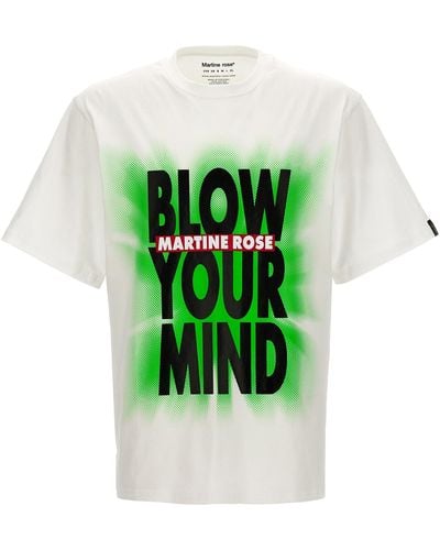 Martine Rose Blow Your Mind T Shirt Bianco - Verde