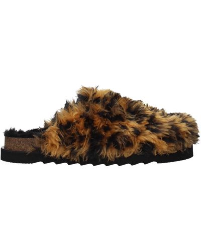 Palm Angels Slippers And Clogs Eco Fur Brown